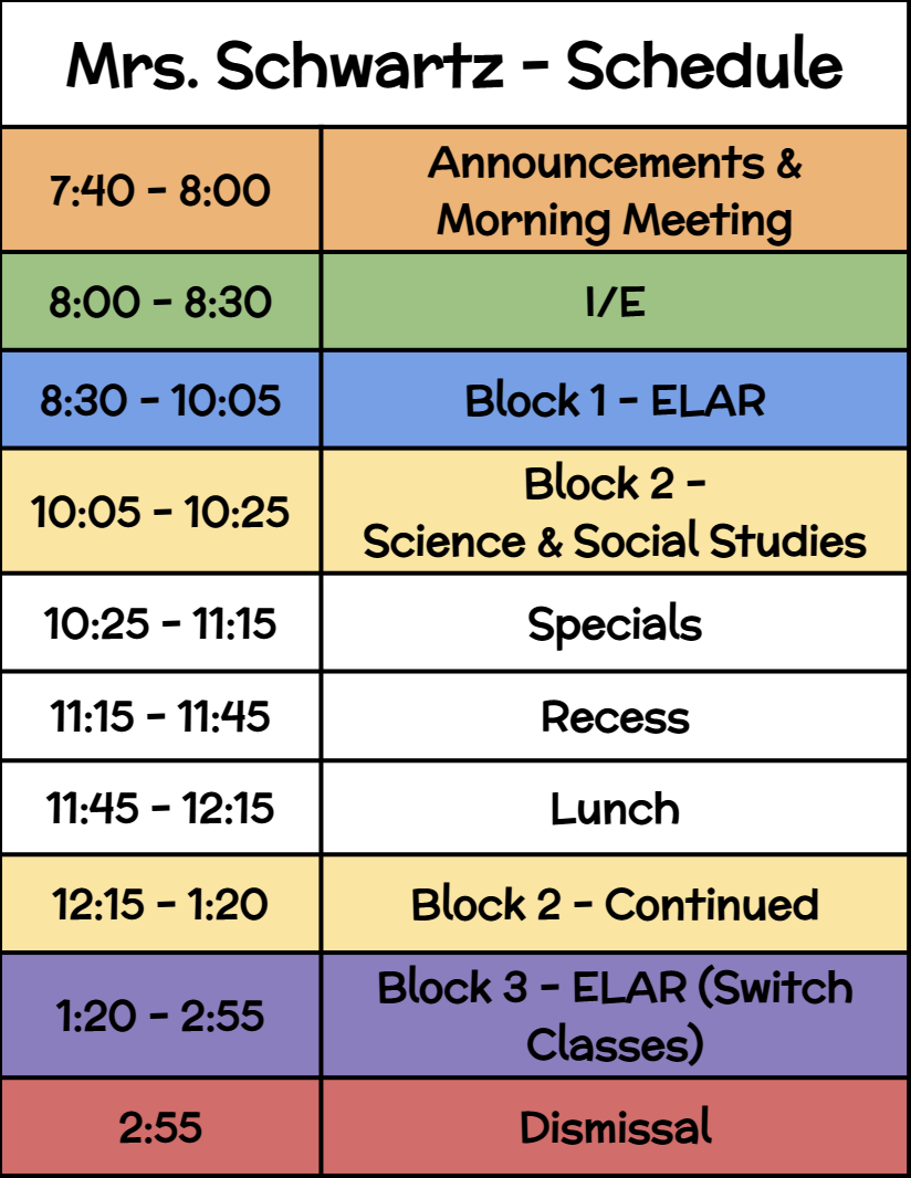 Daily Schedule